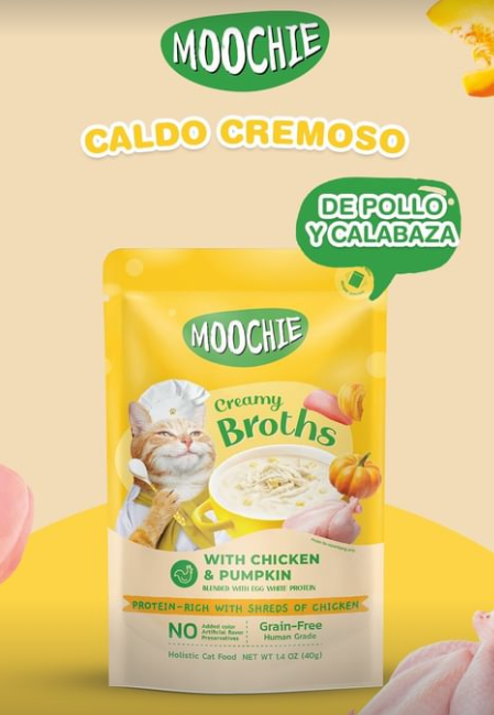 Caldo cremoso pollo, calabaza y leche de coco 40 gr.